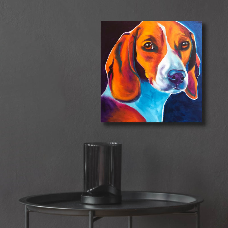 «Beagle - Lucy May» par Dawg Painter, H 12 po x l 12 po x P 0,13 po