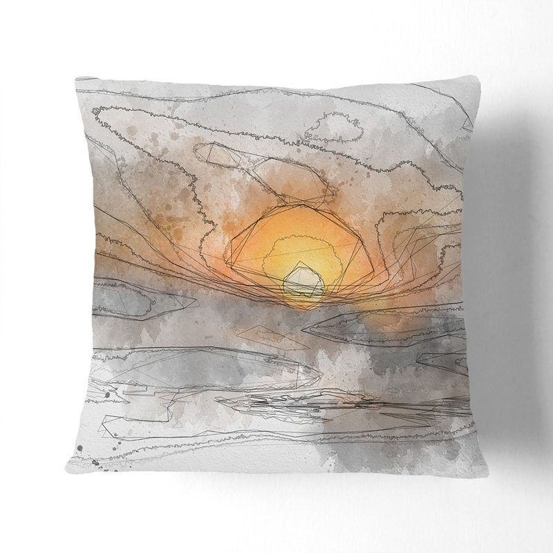 Square Throw Cushion, 40cm H x 40cm W x 15cm D