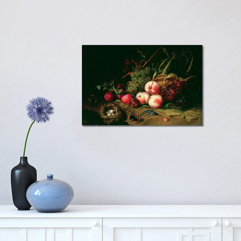 Still Life With Fruit by Rachel Ruysch - Wrapped Canvas Print, 20.32 cm H x 30.48 cm W