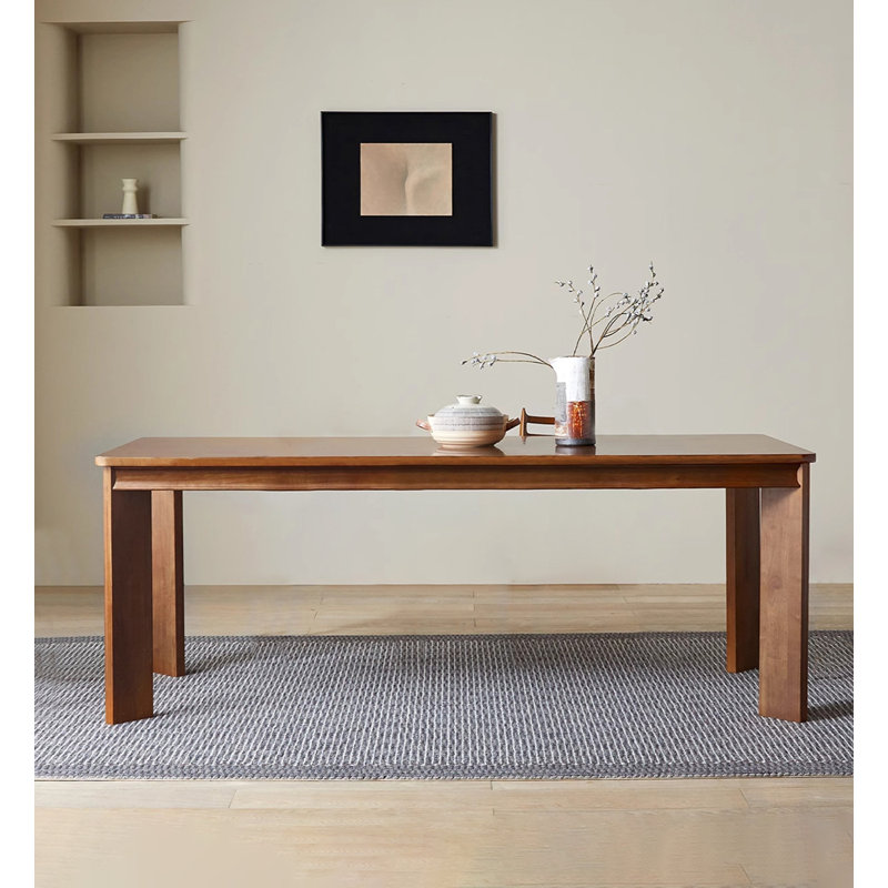 Rectangular Home Dining Table in Retro Style, 29.53”H x 70.87”L x 33.46”W