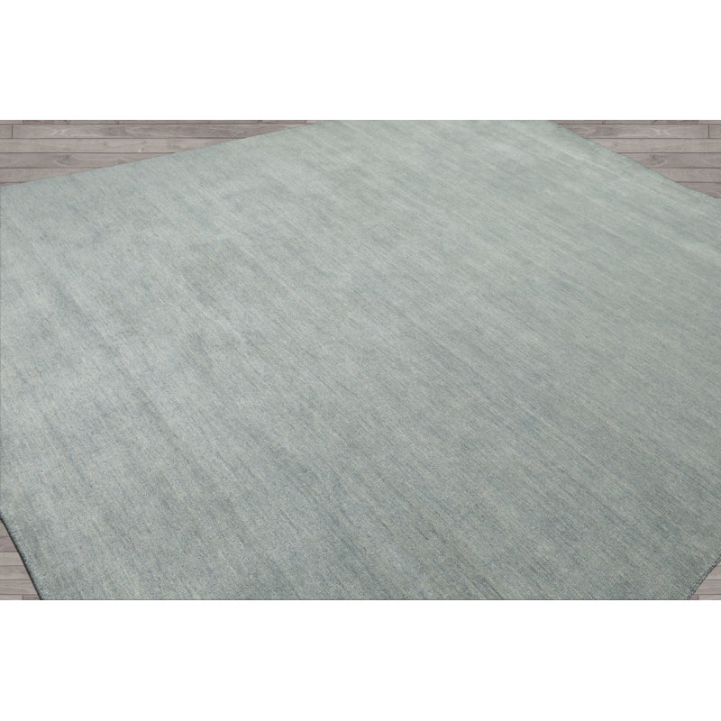 Tapis multicolore en laine tissé à la main style ardoise style contemporain, Rectangle 9 pi x 12 pi