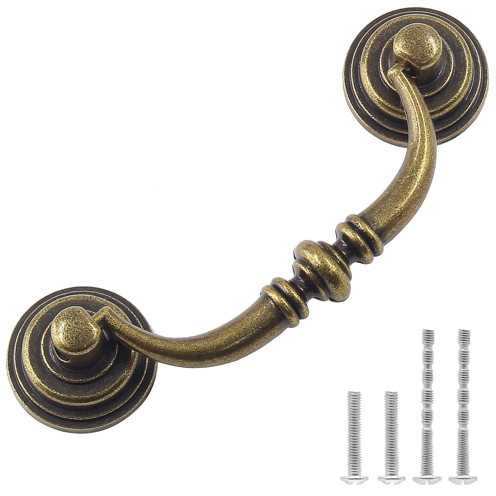 dresser drawer pulls vintage Hardware Knobs SET of (3) Shabby Chic Cabinet Paintable Pulls Farmhouse Decor Handles Restoration Hardware USA The vintage simple style drawer handle is designed with a thickened solid base and strong deep Antique Brass Drawer Pulls -