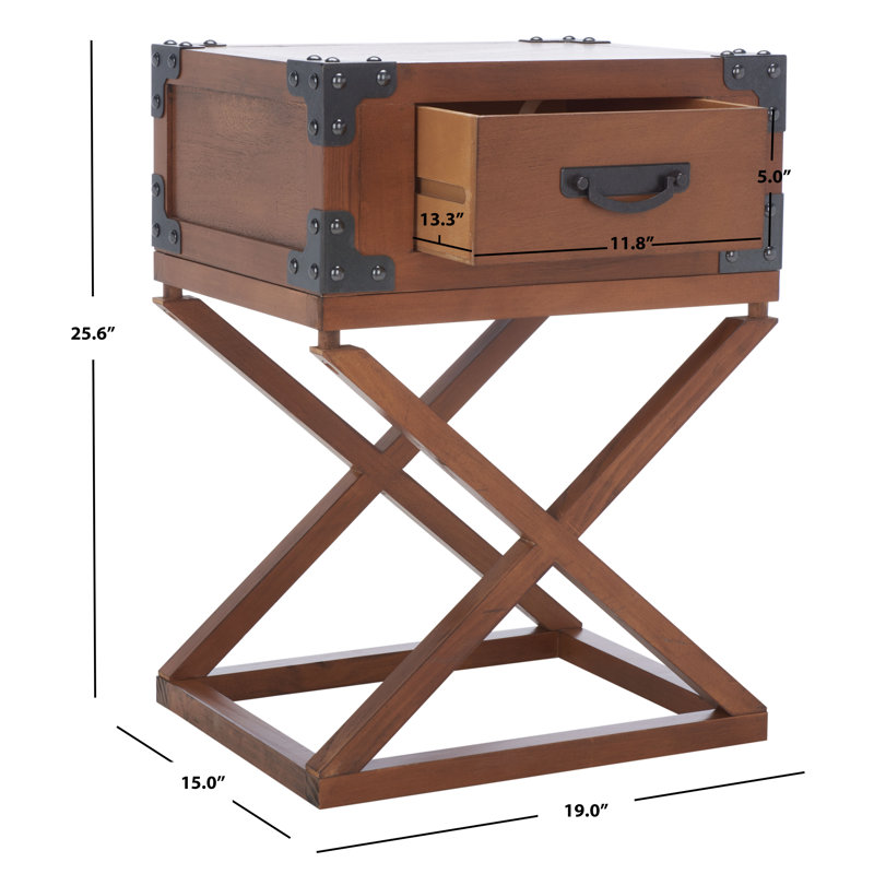 Monette End Table with Storage, Brown