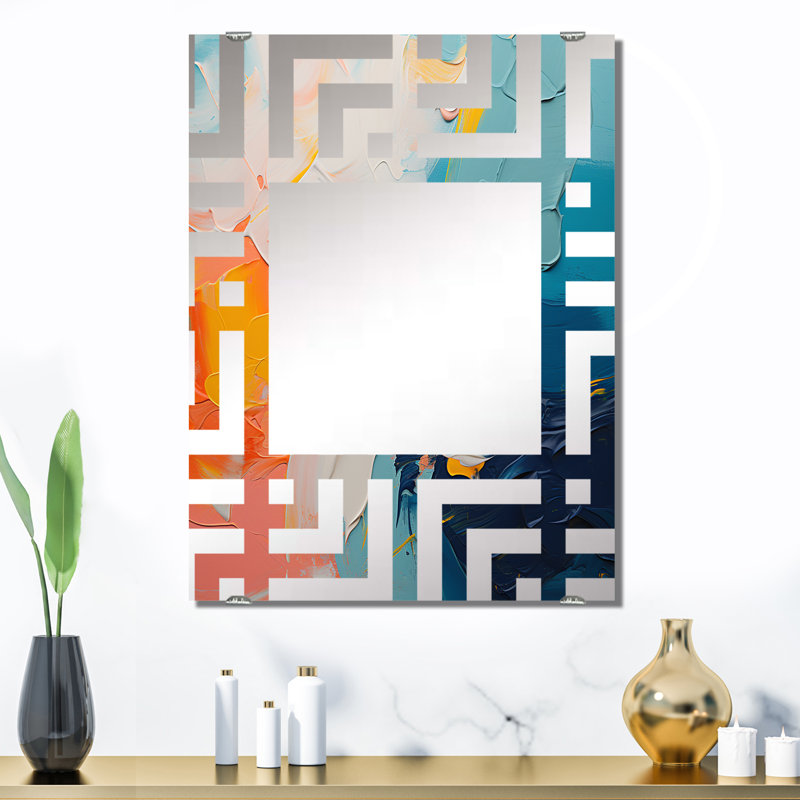 Taito - Miroirs muraux décoratifs peinture abstraite MIR134525, 32 po x 24 po