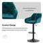 Kafka Velvet Upholstered Adjustable Swivel Bar Stools-2117598942