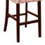 Tabouret en bois avec revêtement en tissu