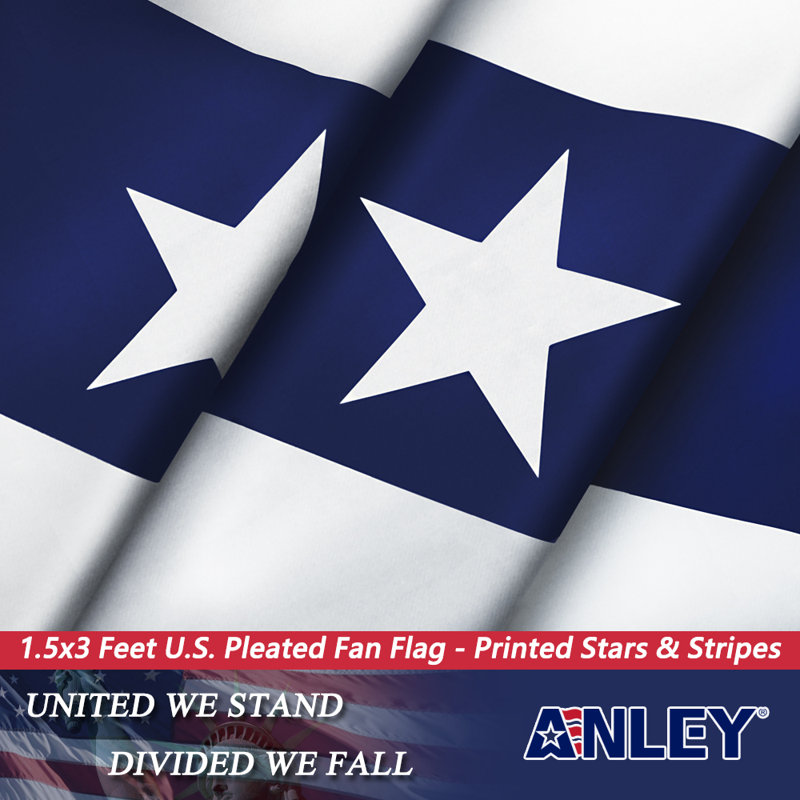 Drapeau américain plissé drapeau américain, H 18 po x l 36 po