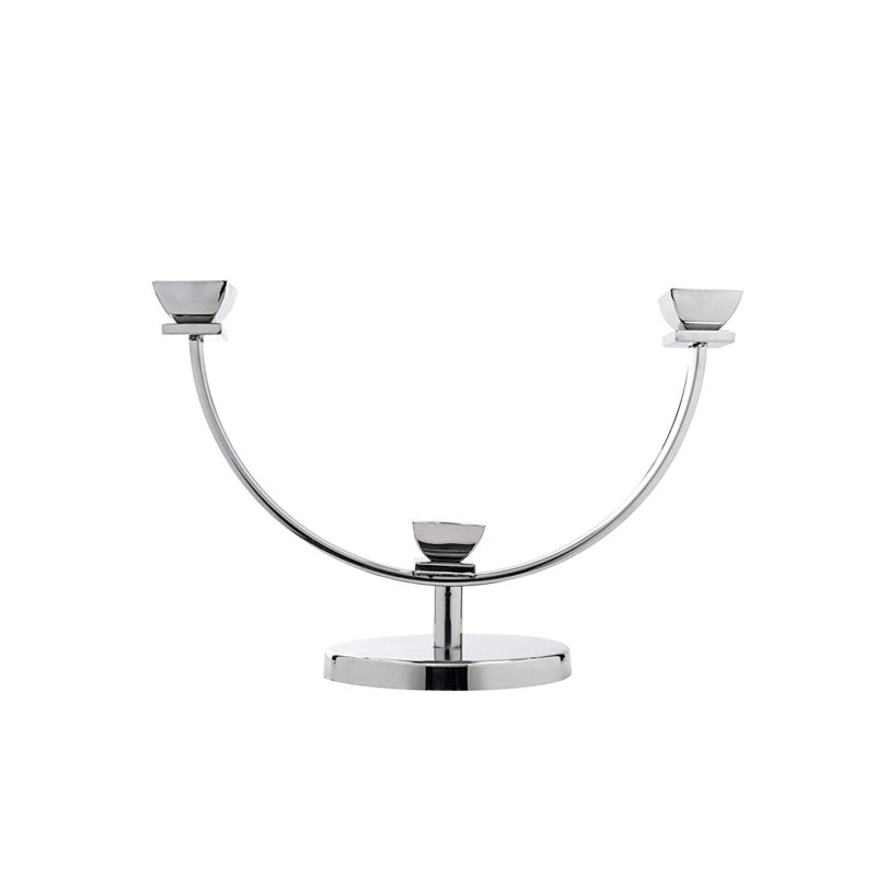 12.5'' H Stainless Steel Candelabra