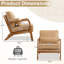 Fauteuil d'appoint rembourré en bois massif Elizabeth Mid Century-799492548