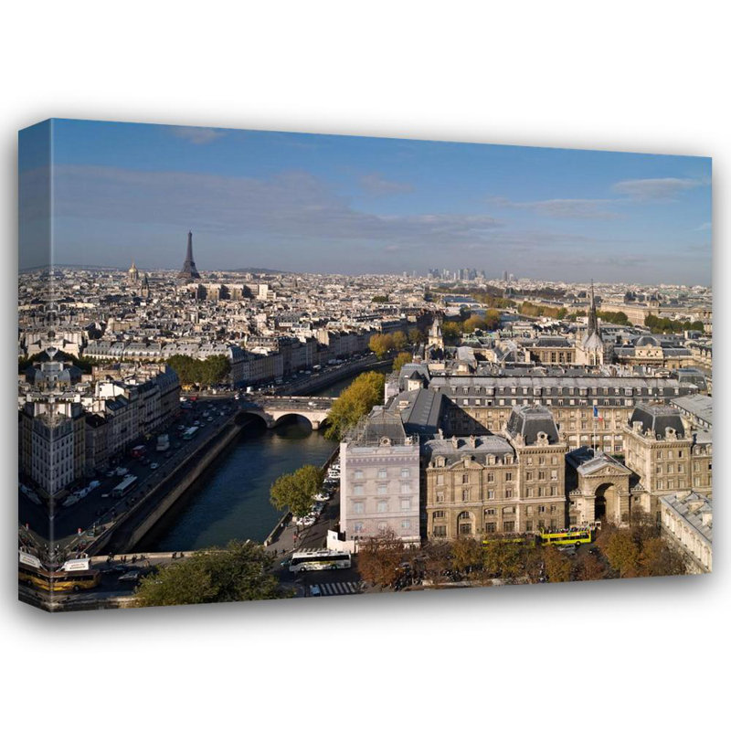 Paysage urbain de Paris, France, H 18 po x l 24 po