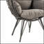 Chaise longue en osier et tissu Aeven