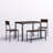 Pickell 4-Person Dining Table Set, 2 Chairs With Backrest,2-Person Bench With Storage Rack-961852169