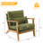 Lemley Upholstered Accent Chair With Wooden Legs And One Pillow-711632034