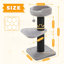 Arbre à chat 36 po, poteau à griffer XL pour grands chats, tour à chat mignonne avec poteau à griffer très épais [Dia = 5,5 po], lit amovible, grand griffoir pour chats d'intérieur-117069092