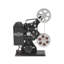 Sculpture projecteur rétro movie Biddlestone
