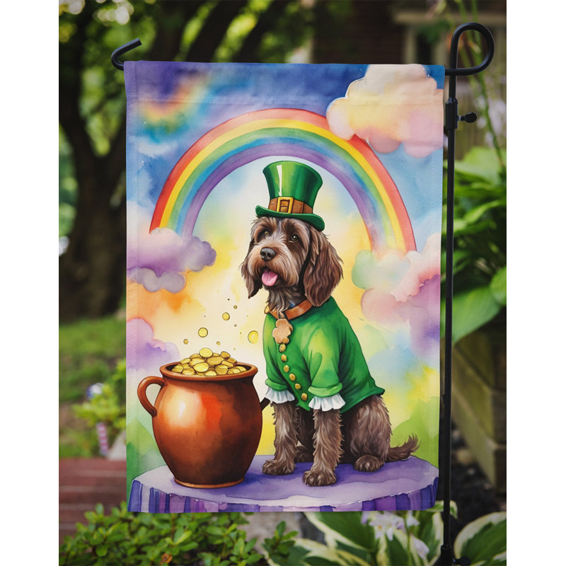 Drapeau de jardin double face en polyester H 15,5 po x l 11,25 po St Patrick's Day