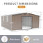 10x12 Ft Outdoor Storage Shed, Extra Large Metal Shed With Lockable Doors, Windows, Outside Steel Tiny House Ideal For Garden, Backyard, Patio Utility, Tool Storage, Chicken Coops-120797788
