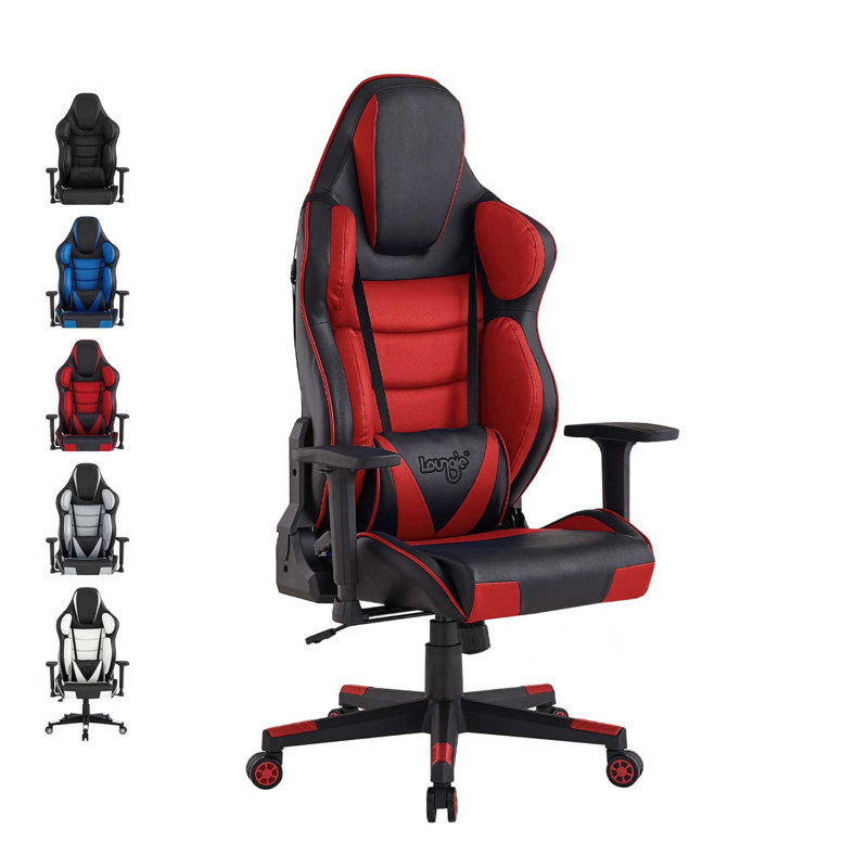 Fauteuil inclinable, ergonomique et pivotant Loungie, Rouge