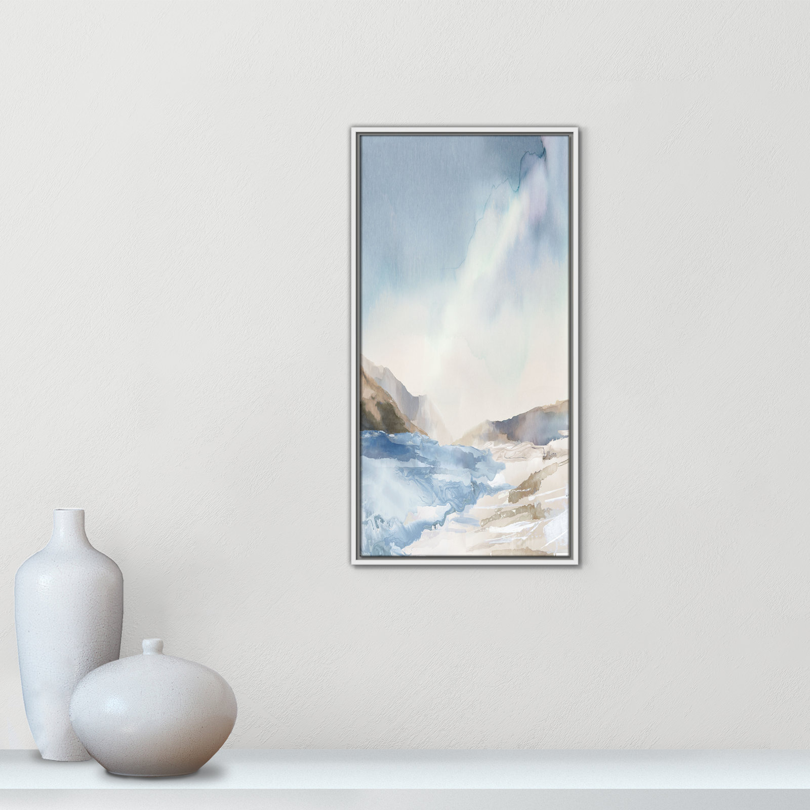 Coralie "Mystic Shores" Print, 31.5" H x 16.5" W, White