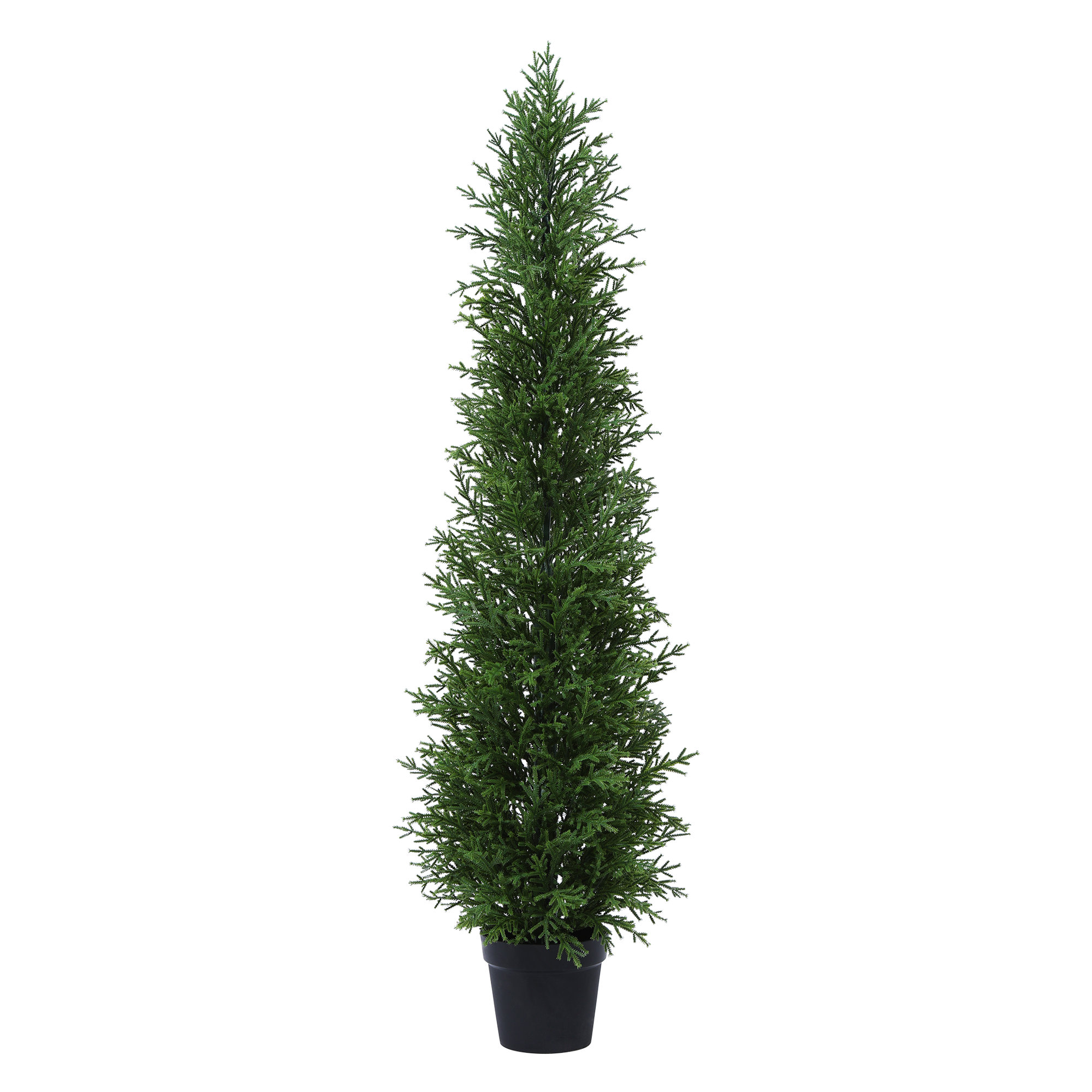 Adcock Artificial UV Resistant Cedar Topiary Trees for Outdoor, Faux Cypress Plant for Home Decor, 60" H x 20" W x 20" D