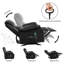 Fauteuil inclinable à bascule pour adultes avec 2 porte-gobelets, port de charge USB doux avec massage manuel et chaleur