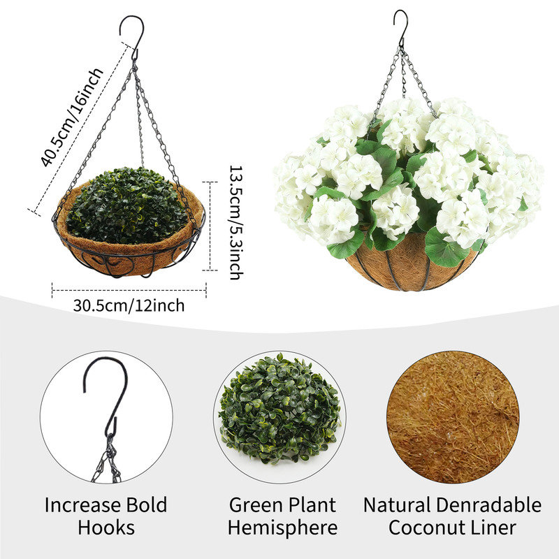 52.1cm Plant, White