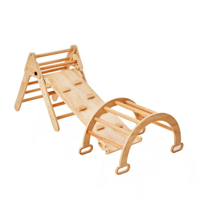 Ensemble triangulaire Pikler, aire de jeux intérieure pour enfants, rampe et arche, jouets d'escalade 5 en 1, ensemble d'escalade Montessori