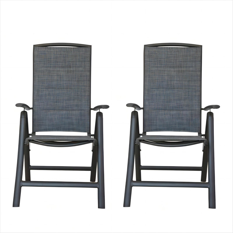 Chaises de jardin pliantes en aluminium (2 chaises)