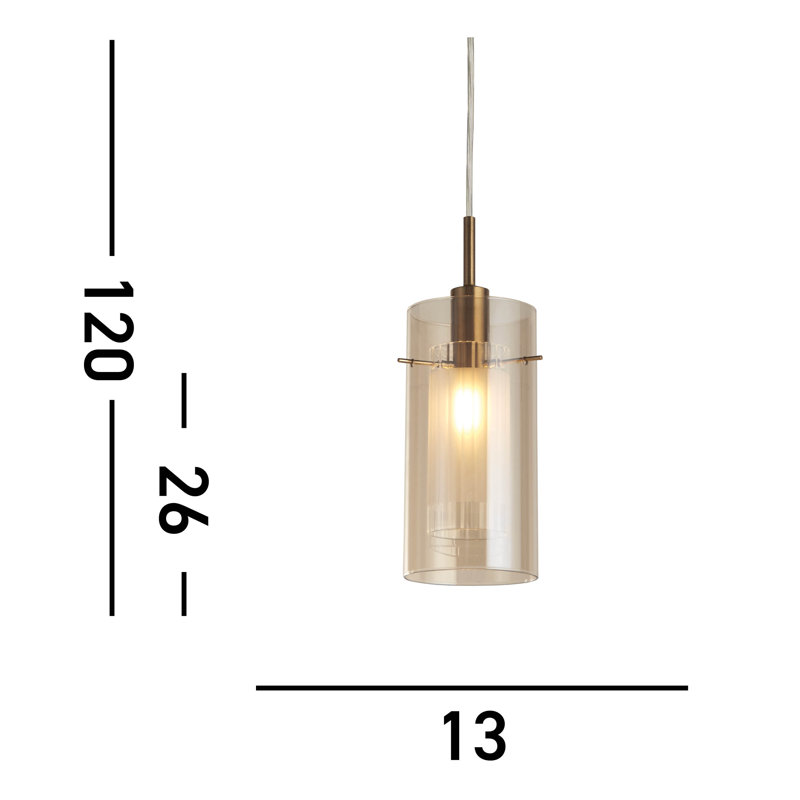Caellin 1 - Light Bronze Drum Pendant