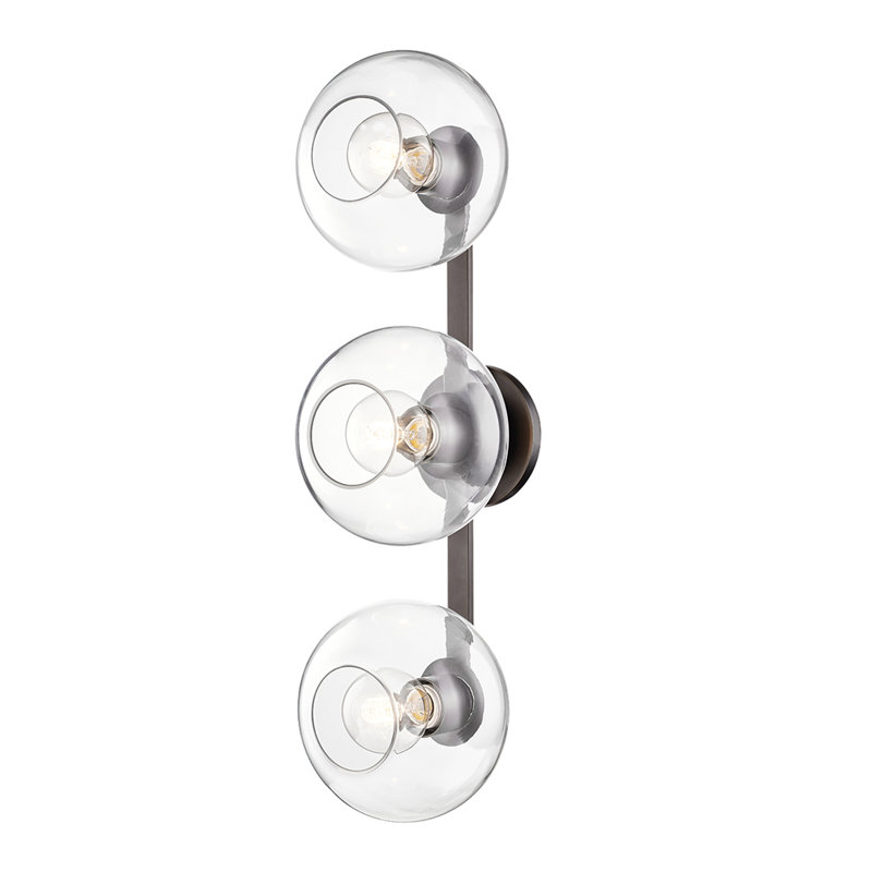 Margot 8.25" 3-Light Globe Wall Sconce, Old Bronze