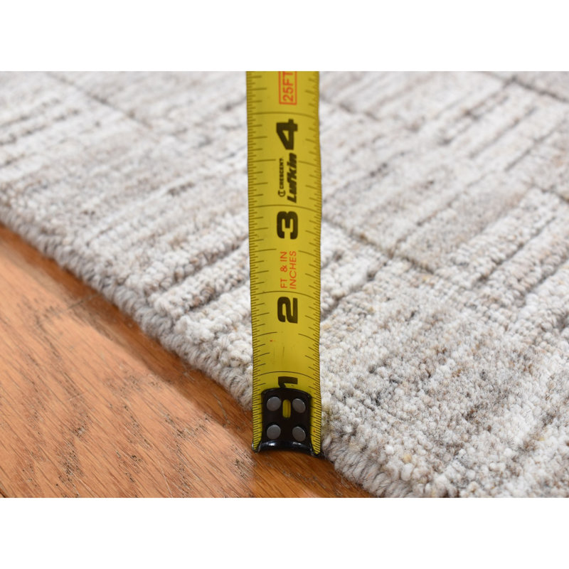 Tapis carré en laine tissé à la main 2 pi 1 po x 2 pi 1 po Taupe 686D4DD3A4B64702A28551985A7BA40C