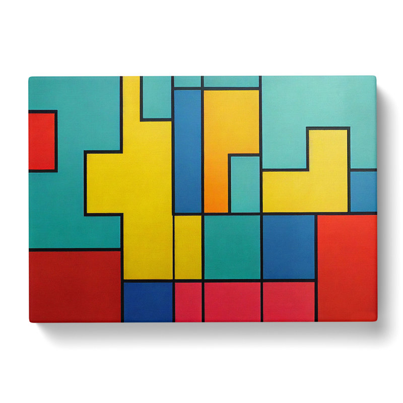 Cubism Art Abstract Vol.2 - Wrapped Canvas, 35cm H x 50cm W x 3cm D