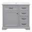 Meuble-lavabo 36 po avec lavabo, lavabo en céramique, 2 tiroirs basculants, charnières de porte à fermeture en douceur (autre couleur: N759P223021)