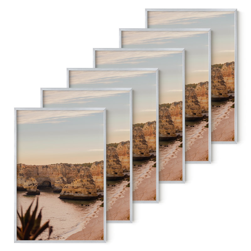 Cadre photo Lajavion - ensemble de 6, Silver, L 24 po x H 36 po