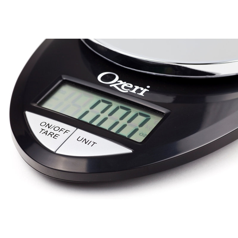 Ozeri Pro Digital Kitchen Food Scale, 0.05 oz to 12 lbs (1 gram to 5.4 kg), Black