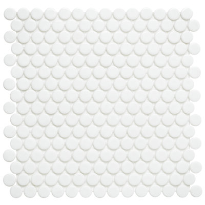 Eterna Penny 12" x 12" Glass Mosaic Wall & Floor Tile