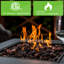 28In Fire Pit Table For Outdoor Use, 50,000Btu, Propane, Lid, & -Look, Lava Stone, Adjustable Flame, Patio Backyard Garden Gas,