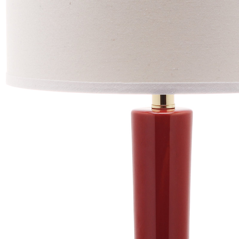 Amoure Ceramic Table Lamp, Chinese Red