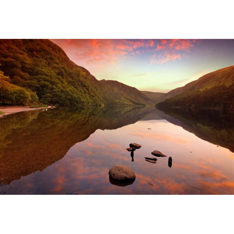 Mountain Lake At Sunset by Mammuth - Wrapped Canvas Print, 20cm H x 30cm W x 3.8cm D