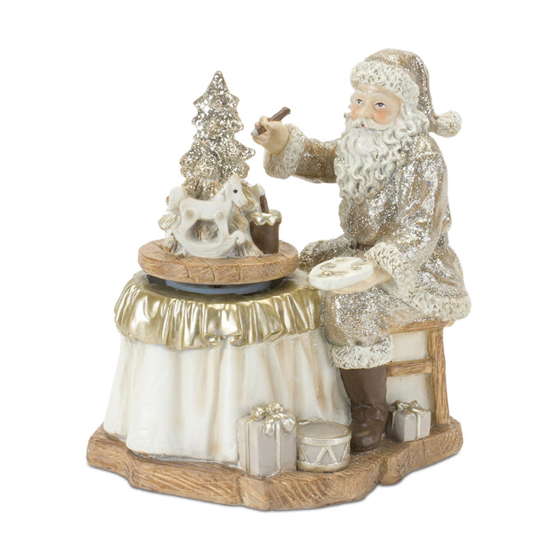 Père Noël avec arbre de Noël rotatif (ensemble de 2)
