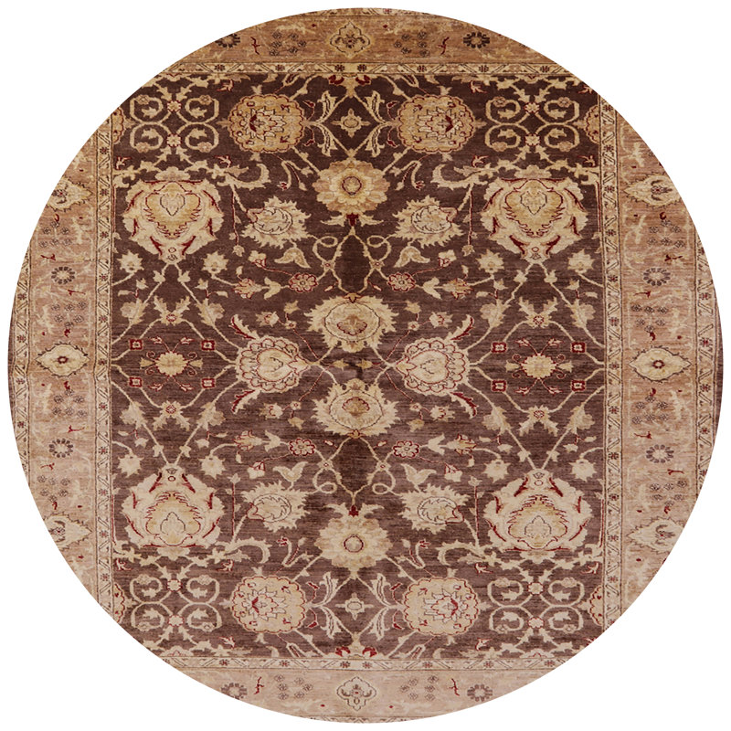 Tapis brun Daron, Rond 8 pi
