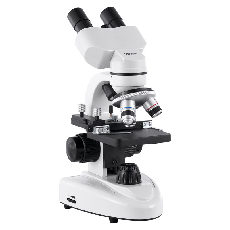 Microscope composé de jumelles, grossissement 40-2000X, microscope composé professionnel pour adulte avec adaptateur de téléphone, lumière DEL, corps en alliage d'aluminium, pour laboratoire, école, maison, éducation