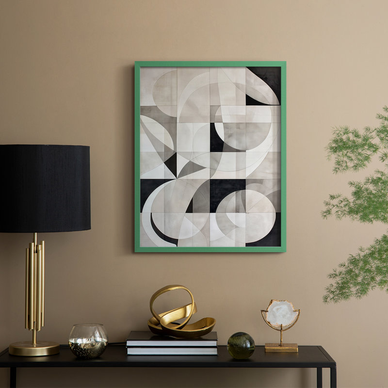 ABSTRACT Series XLV Framed Print - Solid Wood, H 21 po x l 17 po, Vert