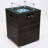 Wicker Fire Pit With Glass Wind Guard