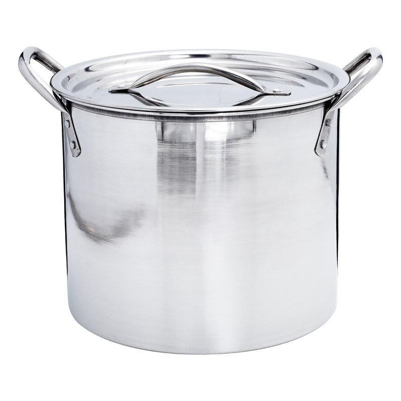 Buckingham Stock Pot with Stainless Steel Lid Multi Purpose Boiling Pot for Soups Stews & Brew, 8 Liters