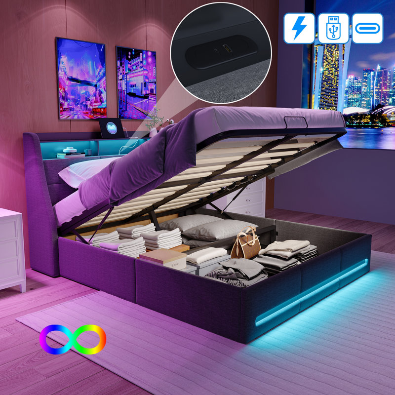 Ottoman Storage Bed, European Double (140 x 200 cm)
