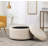 Savinien Upholstered Round Storage Ottoman-928429966