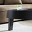 Table basse 47,24 po en fibre de verre pour salon, table à relief mat devant le canapé, table centrale irrégulière pour appartement, aucun assemblage nécessaire