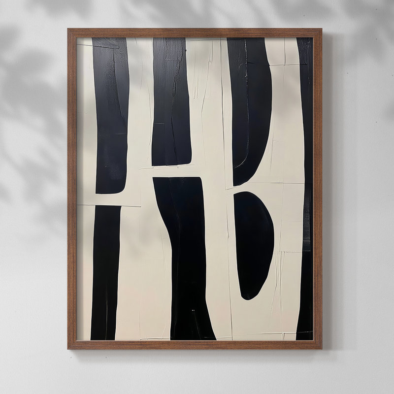 "ABSTRACT Series DCL XXXVI" par J Paul, H 11 po x l 9 po, Noyer