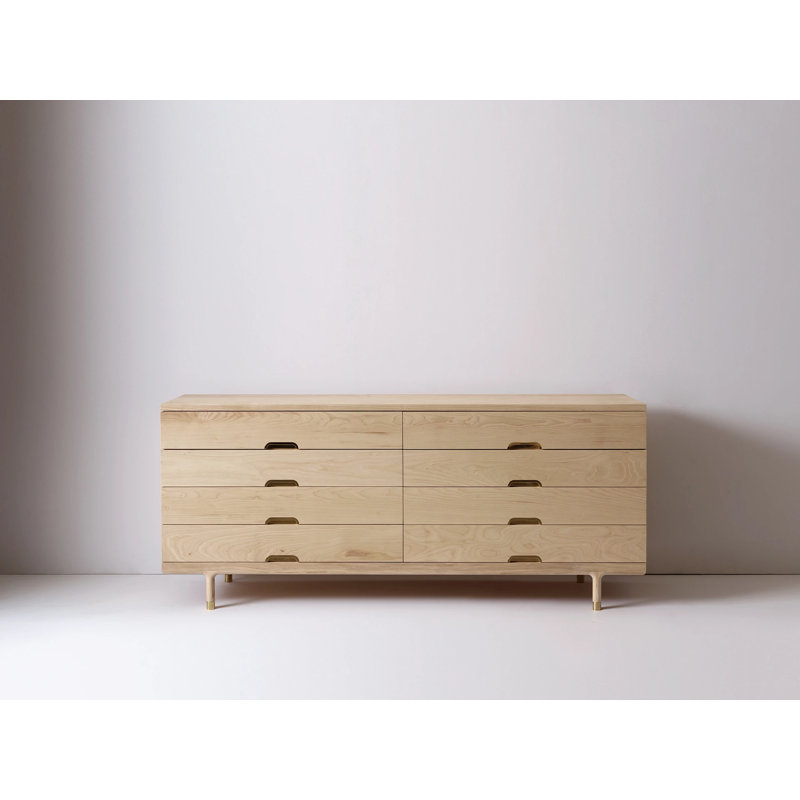 Simple 8 - Drawer Solid Wood Dresser, Ash